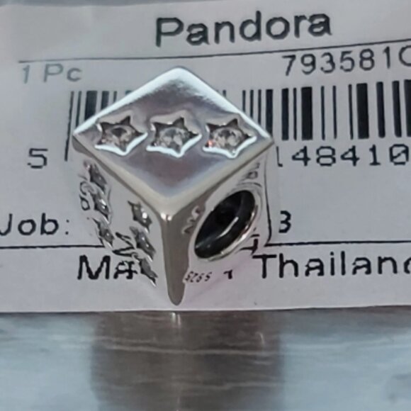 Authentic PANDORA Sterling Silver Lucky Dice Charm 793581C01 - Picture 9 of 10